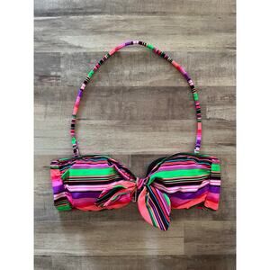 Victoria's Secret Striped Bandeau Swimsuit Top sz S